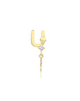 14K Gold Letter Tragus Piercing