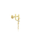 14K Gold Letter Tragus Piercing
