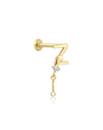 14K Gold Letter Tragus Piercing